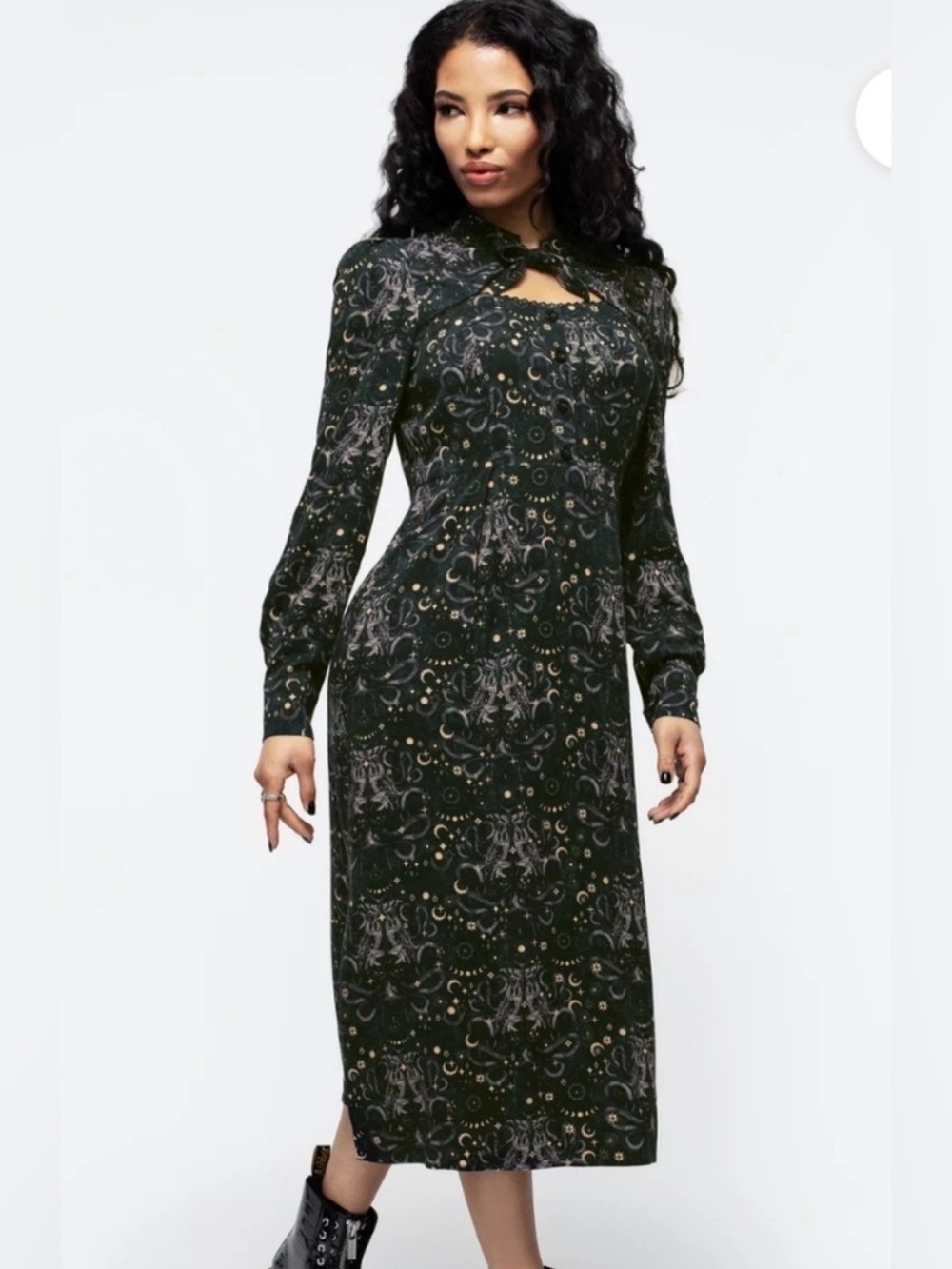 NWT Disturbia - Cailleach Peasant Sleeve Midi Dress - US Size 14